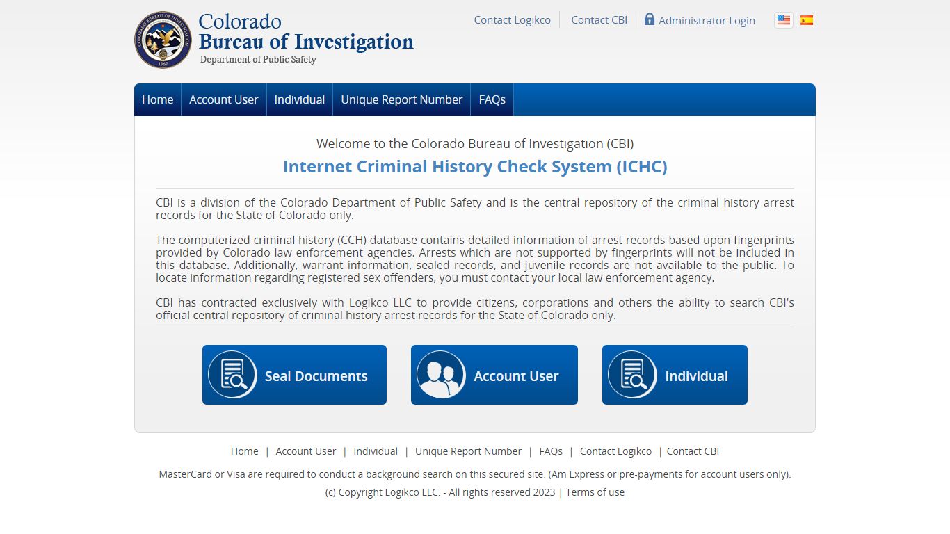 State of Colorado Criminal History Check